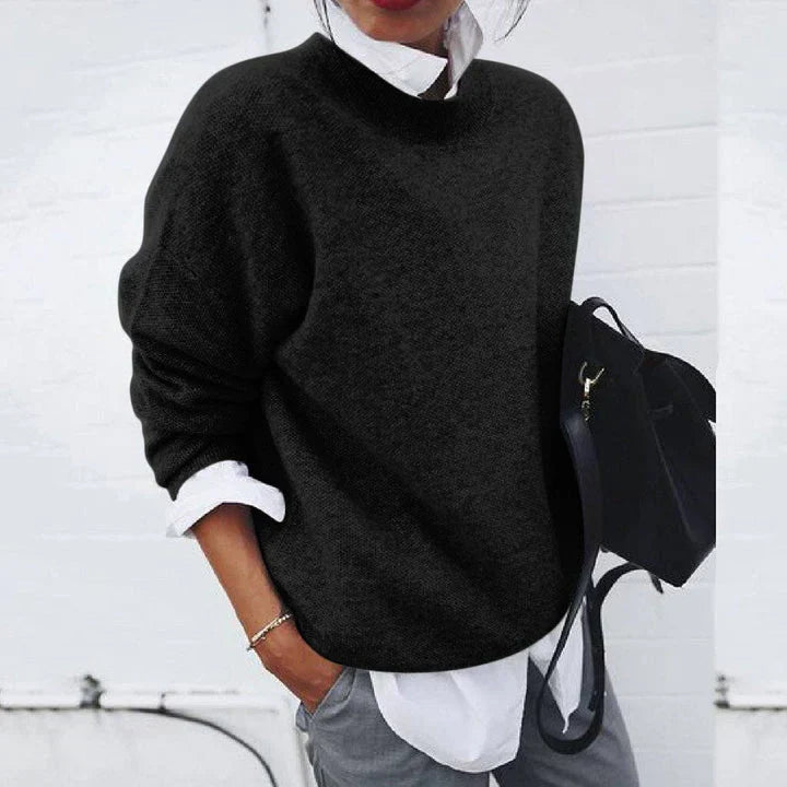 Helvano | Weicher Damen-Pullover mit Rundhalsausschnitt