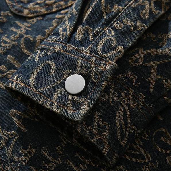 Helvano | Bestickte Jeansjacke für Herren