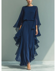 Helvano | Zweiteiler aus Chiffon für Damen in Marineblau