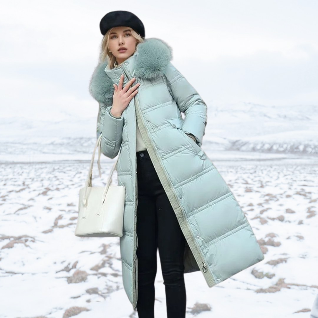 Helvano | Tailliertes Winterkleid für Damen mit langen Ärmeln