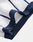 Helvano | Herren Set: Strick-Streifenhemd & Leinenhose