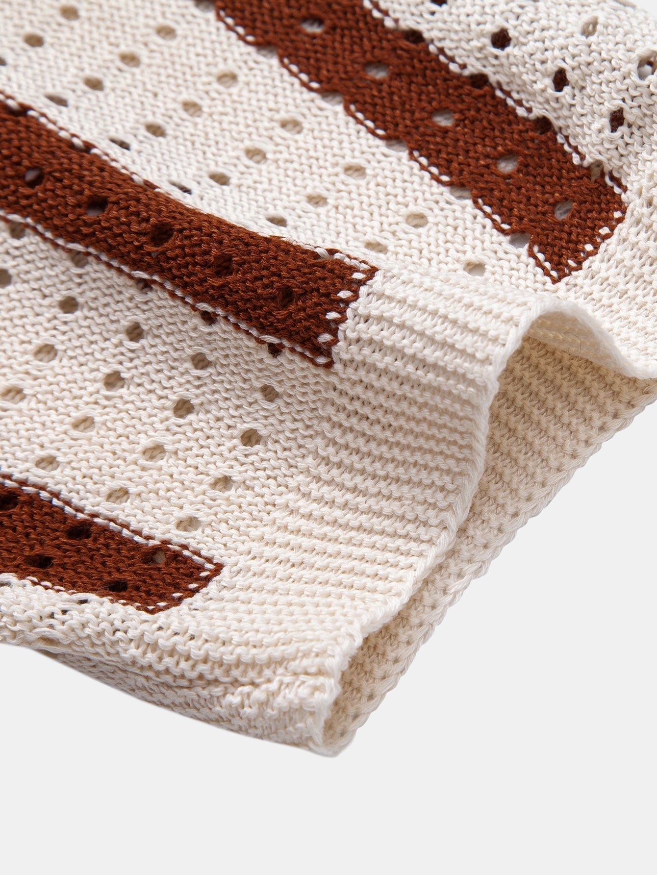 Helvano | Gestricktes Streifenhemd mit Ösen für Herren