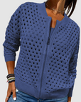 Helvano | Strickjacke mit Lochmuster für Damen