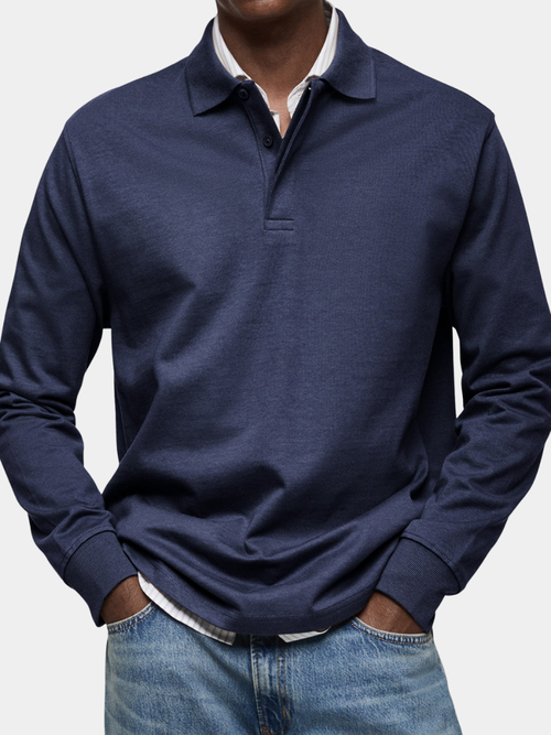 Helvano | Langarm-Poloshirt für Herren