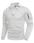 Helvano | Strukturiertes Langarm-Poloshirt für Herren