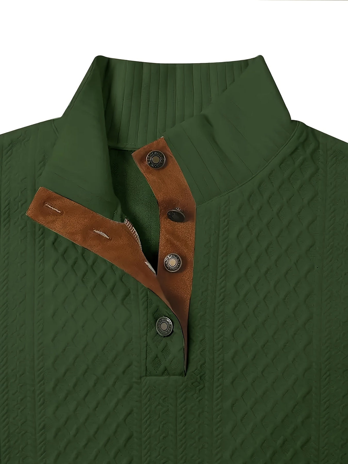 Helvano | Henley-Strickpullover mit Stehkragen für Herren
