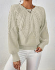 Helvano | Lockerer Zopfstrickpullover für Damen