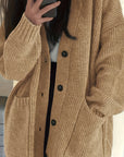 Helvano | Lockere Damen-Strickjacke mit Knopfleiste