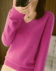 Helvano | Damen Strickpullover mit V-Ausschnitt