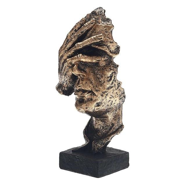Helvano | Abstrakte Skulptur im Scandi-Stil in Gold