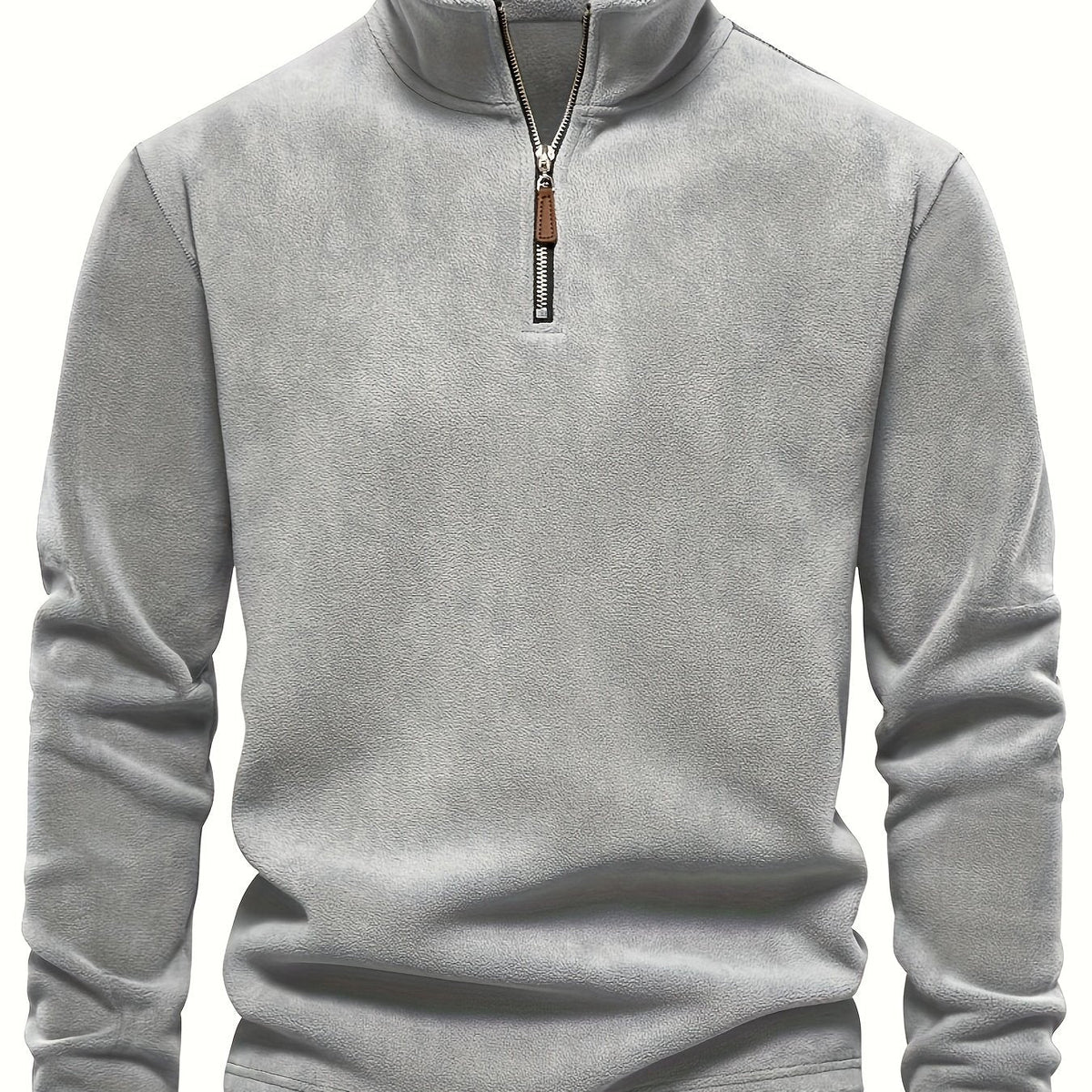 Helvano | Herren Strickpullover mit Stehkragen und Half-Zip