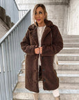 Helvano | Plüsch-Trenchcoat für Damen