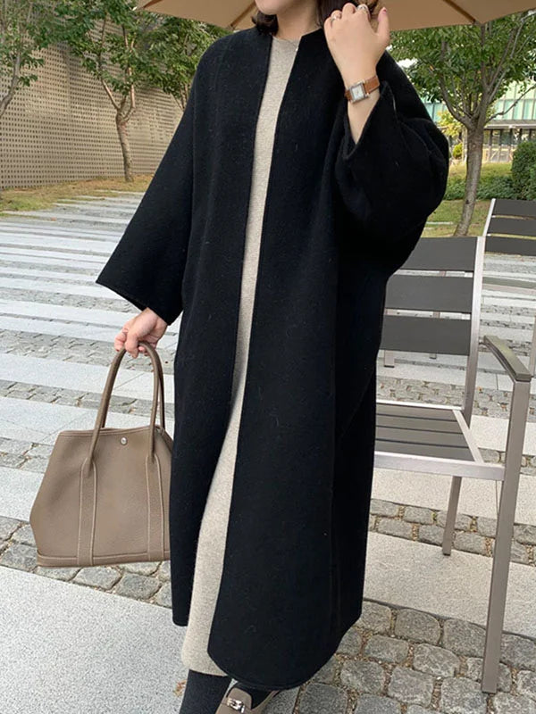 Helvano | Langer Wollmantel für Damen