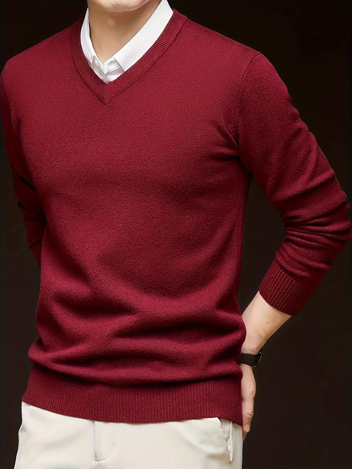 Helvano | Herren Strickpullover mit V-Ausschnitt