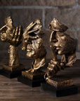 Helvano | Abstrakte Skulptur im Scandi-Stil in Gold