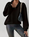 Helvano | Lockerer Half-Zip-Pullover für Damen