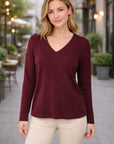 Helvano | Vintage Pullover mit V-Ausschnitt für Damen