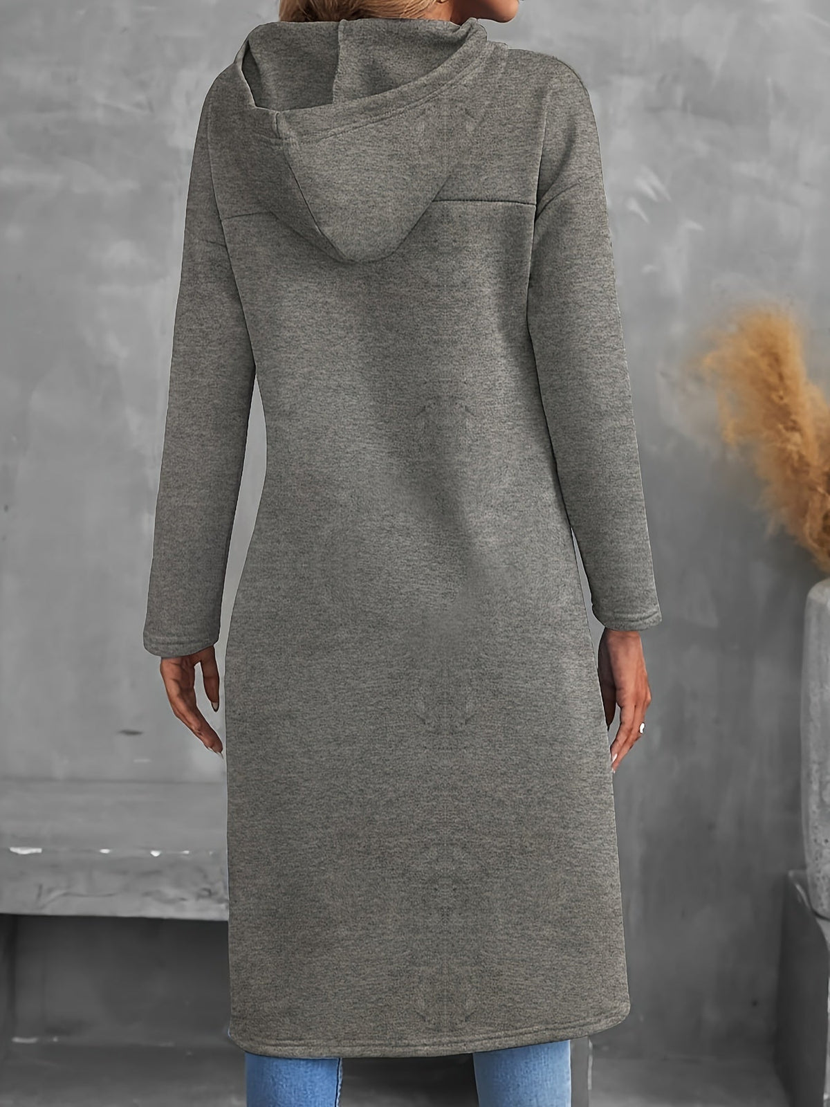 Helvano | Damen High-Low Hoodie mit Kordelzug