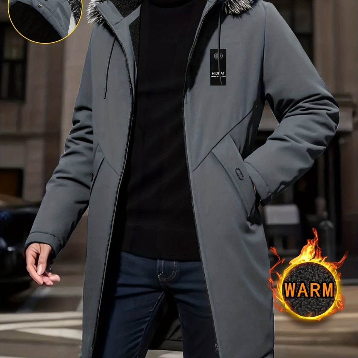Helvano | Mittellanger Herren-Parka mit Kapuze