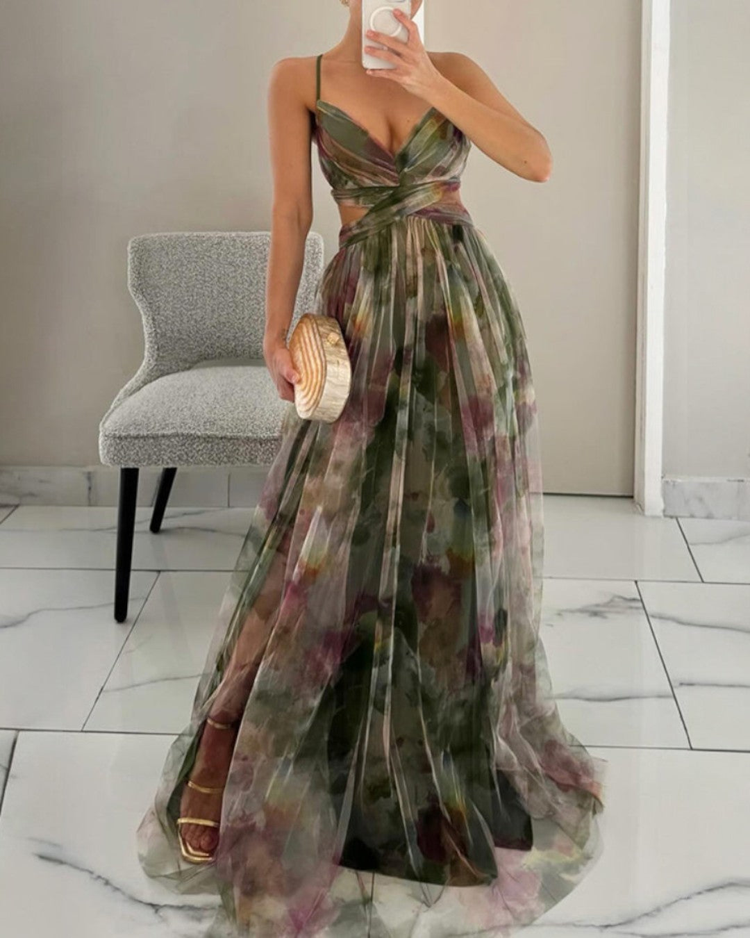 Helvano | Maxikleid mit Blumenmuster für Damen