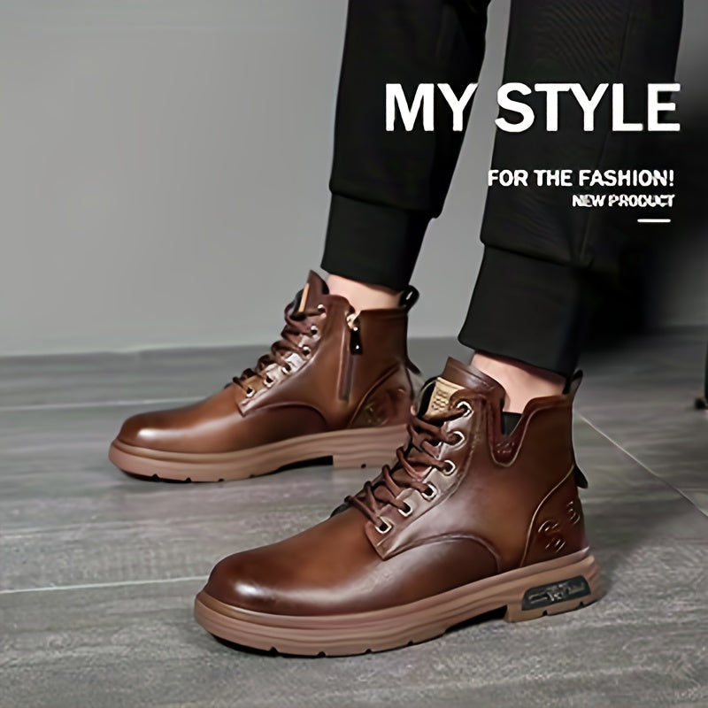 Helvano | Gefütterte High-Top-Schnürstiefel für Herren