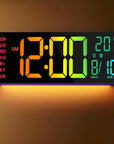 Helvano | RGB Digitaluhr mit Fernbedienung, 16 Zoll