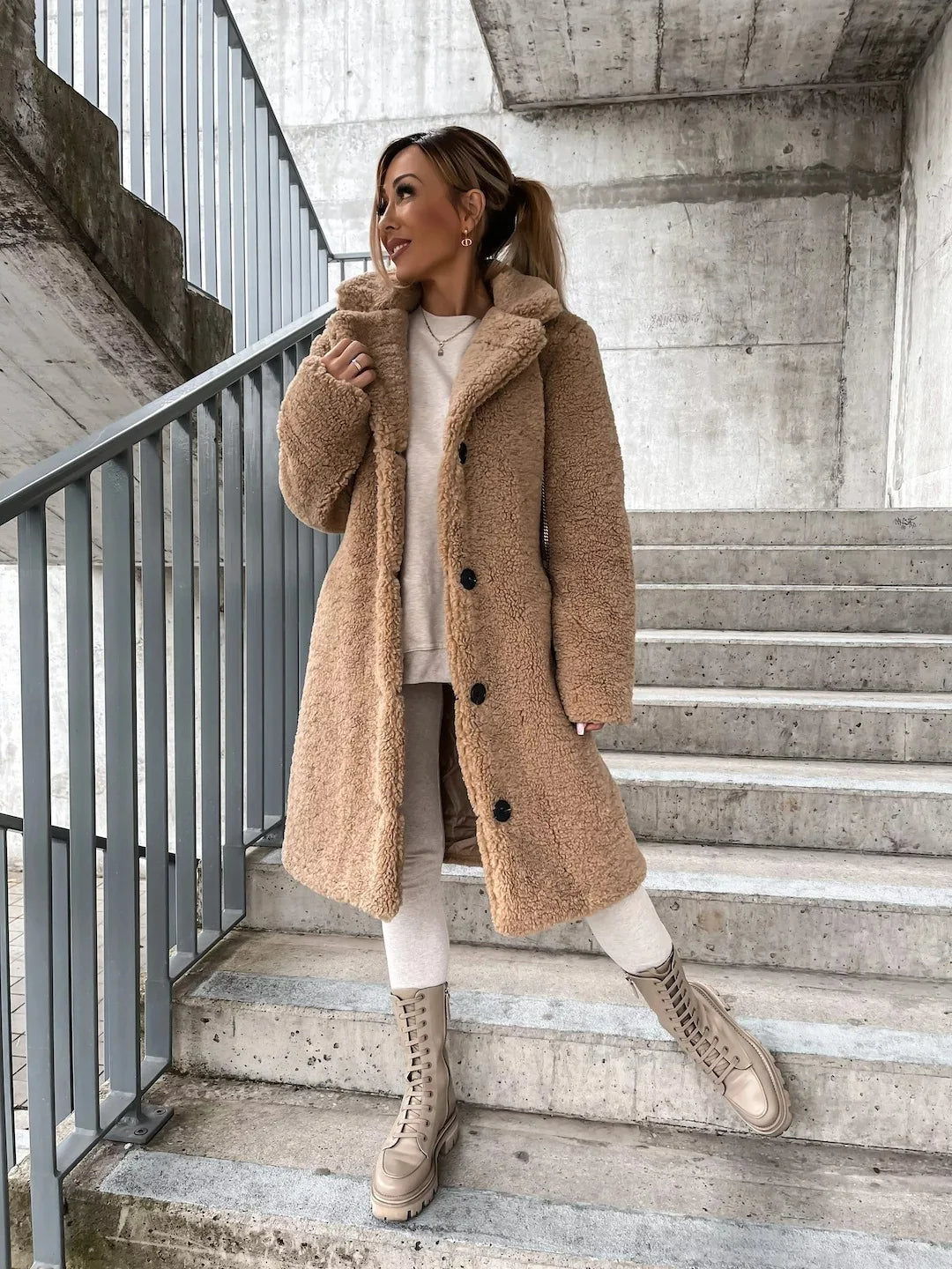 Helvano | Plüsch-Trenchcoat für Damen