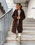 Helvano | Plüsch-Trenchcoat für Damen