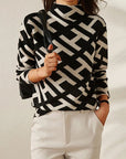 Soviska | Damen Strickpullover mit geometrischem Muster