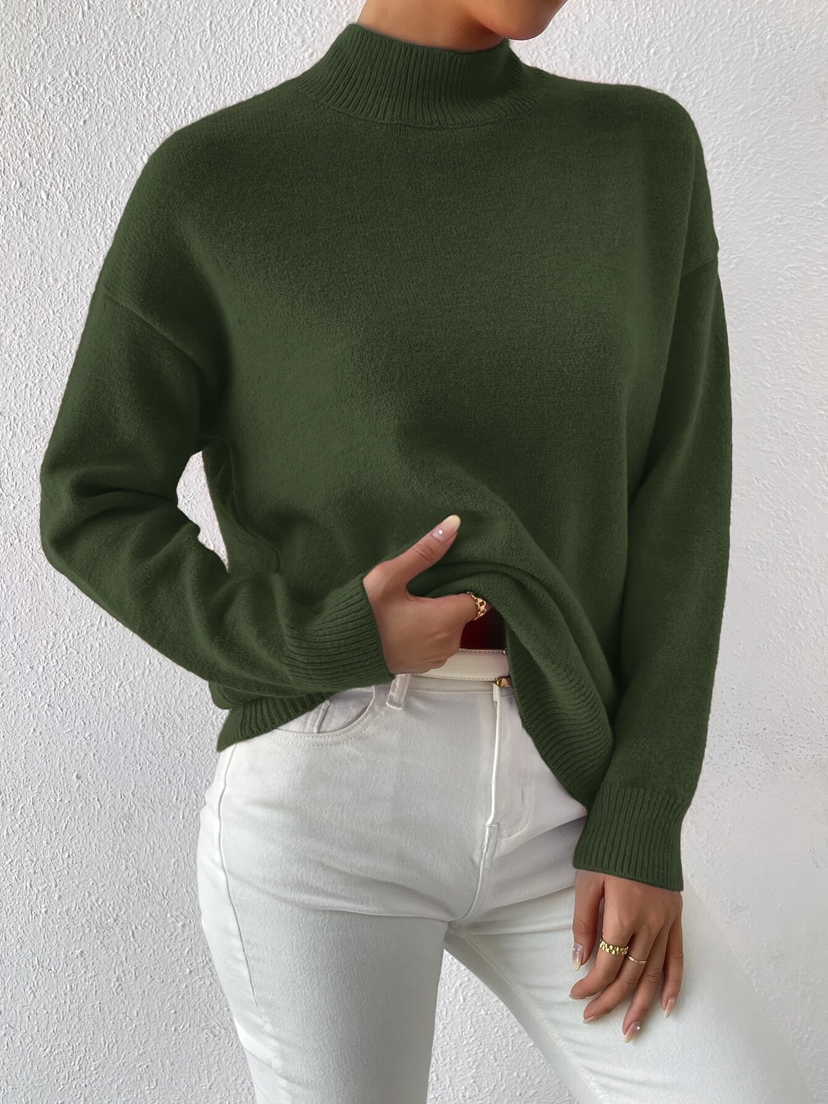 Helvano | Strickpullover mit Stehkragen für Damen