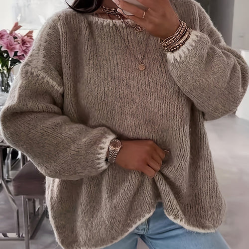 Helvano | Damen Strickpullover mit U-Boot-Ausschnitt