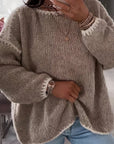 Helvano | Damen Strickpullover mit U-Boot-Ausschnitt