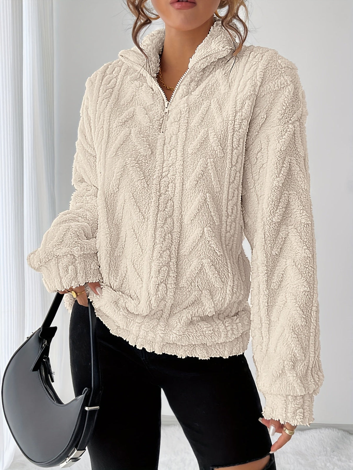 Helvano | Strukturierter Strickpullover für Damen