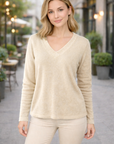 Helvano | Vintage Pullover mit V-Ausschnitt für Damen