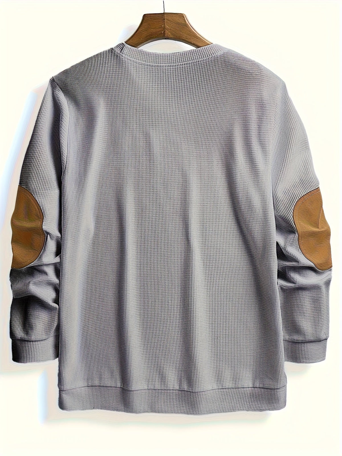 Helvano | Strukturierter Herren-Pullover mit Ellbogen-Patches