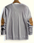 Helvano | Strukturierter Herren-Pullover mit Ellbogen-Patches