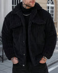 Helvano | Gestreifte Strickjacke für Herren