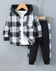 Helvano | 2-teiliges Jungen-Set mit Karo-Hoodie und Jogginghose