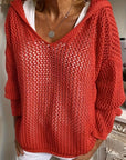 Helvano | Lockerer Strickpullover mit Kapuze