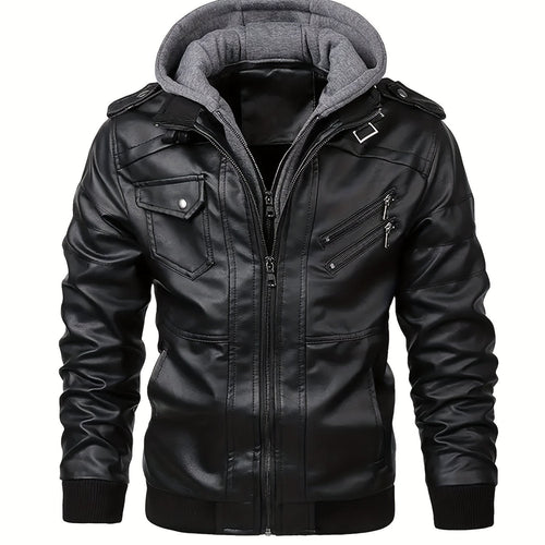Helvano | Bikerjacke mit Kapuze für Herren