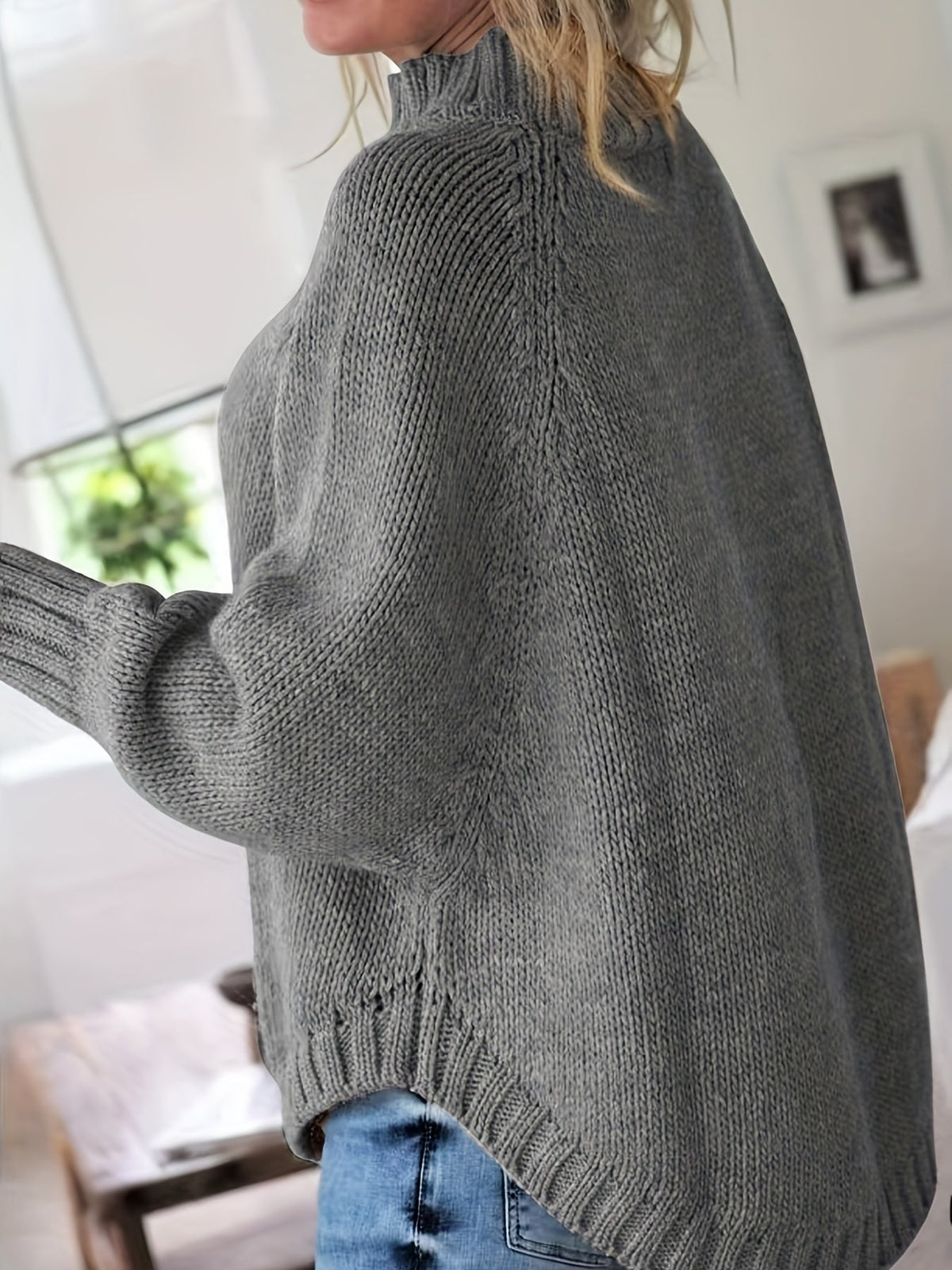 Helvano | Zopfstrick-Pullover mit Stehkragen für Damen