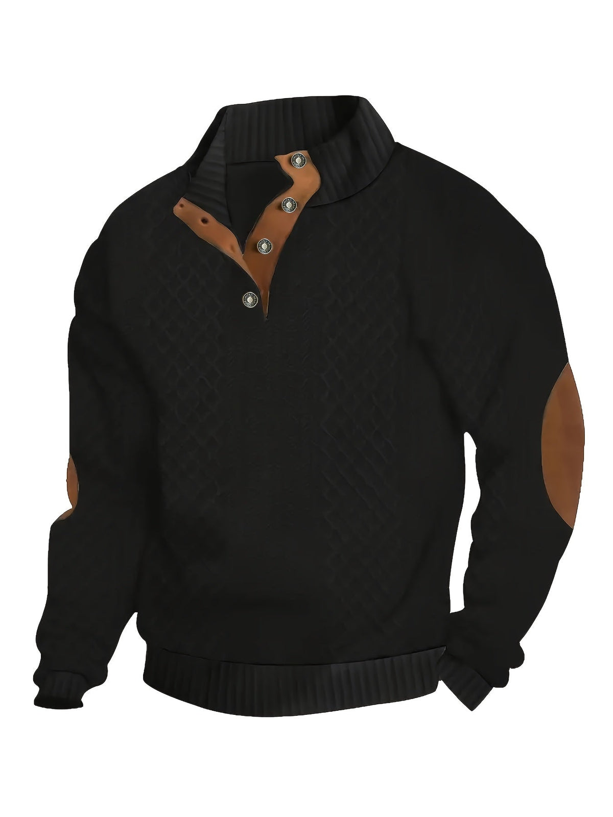 Helvano | Henley-Strickpullover mit Stehkragen für Herren