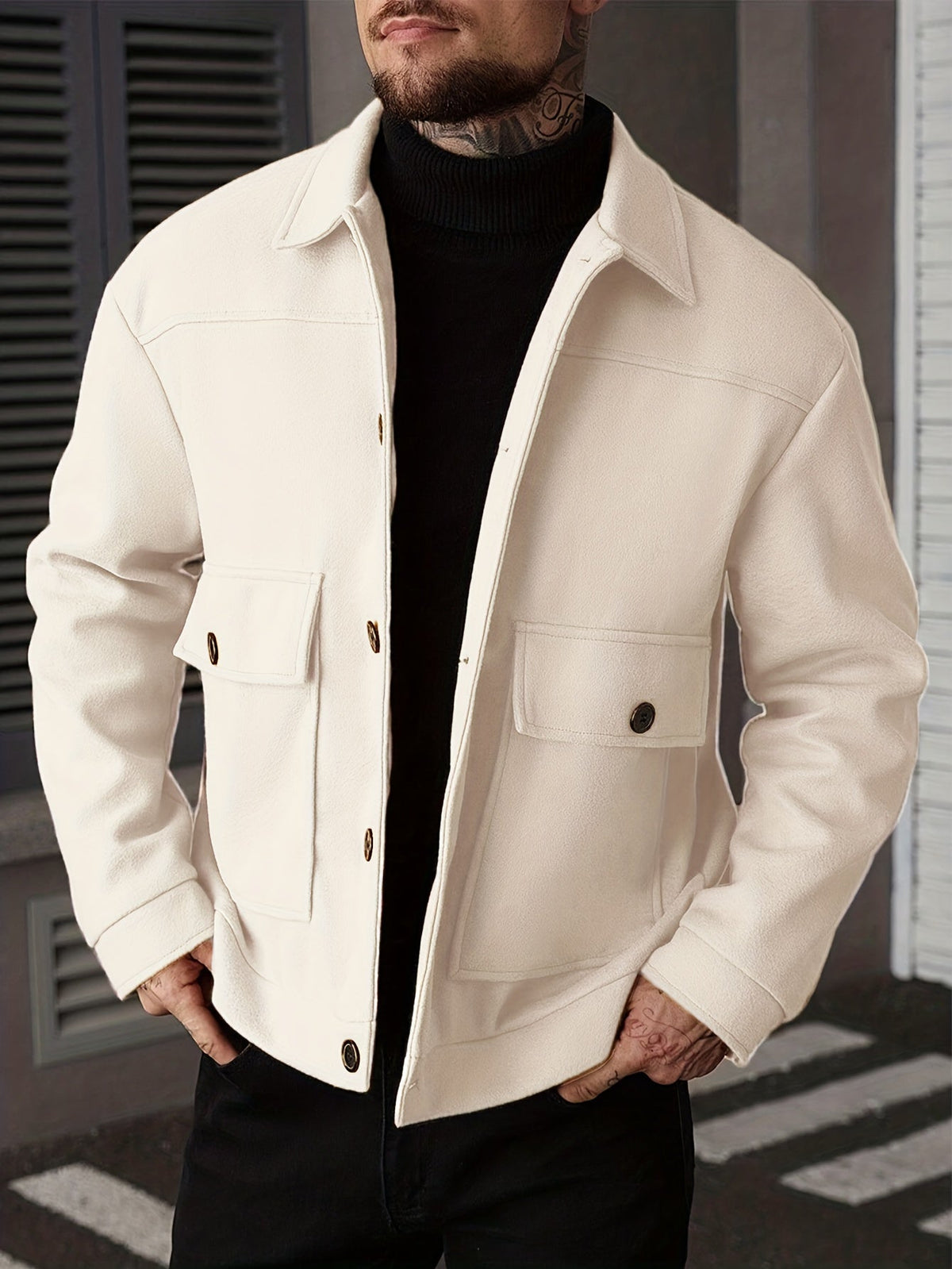 Helvano | Strukturierte Utility-Jacke für Herren