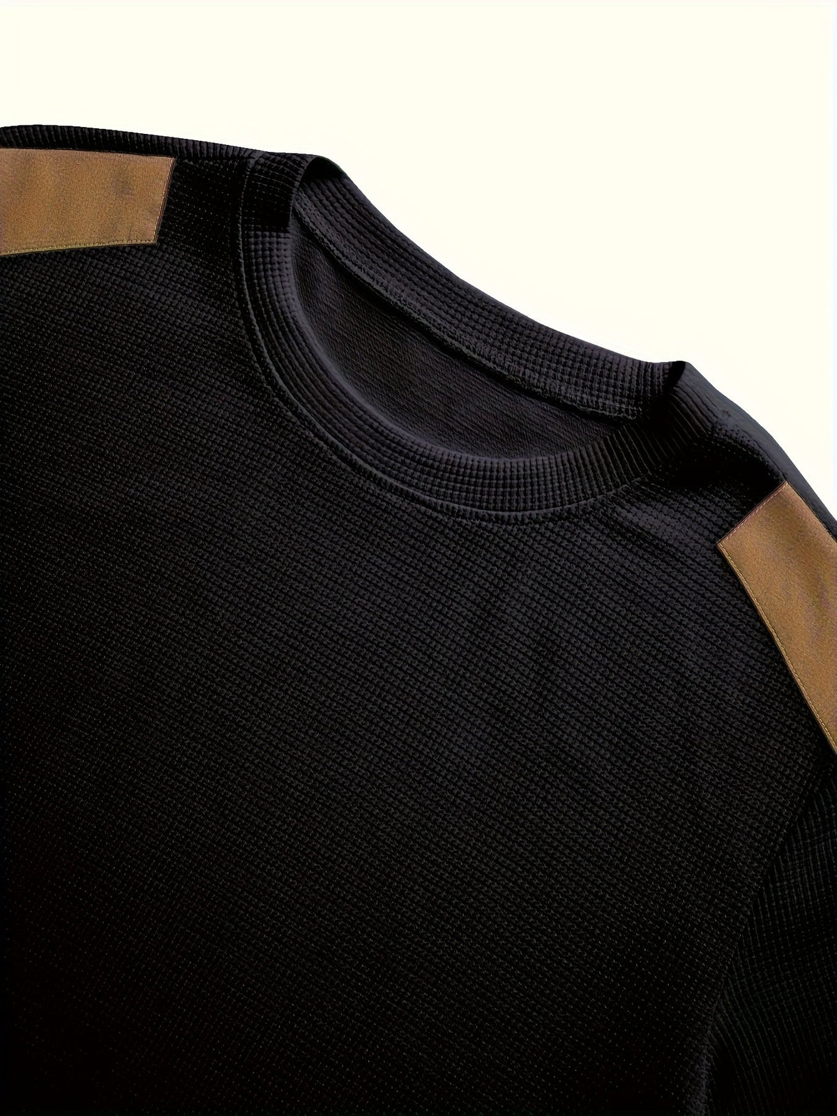 Helvano | Strukturierter Herren-Pullover mit Ellbogen-Patches