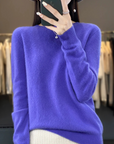 Helvano | Damen Strickpullover mit Rundhalsausschnitt