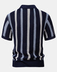 Helvano | Herren Set Häkel-Poloshirt & Leinenhose