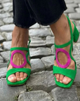 Helvano | Sandalen mit Eckiger Spitze für Damen
