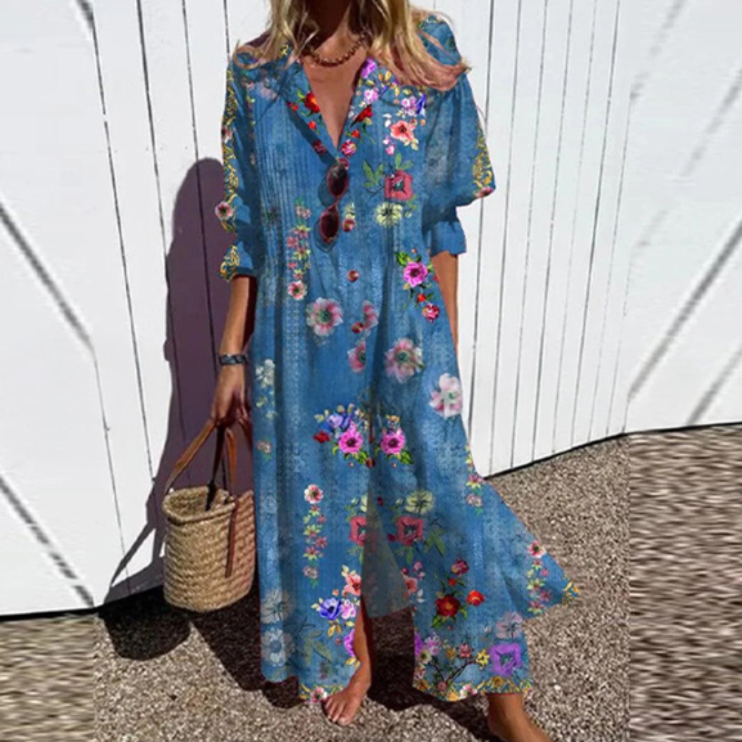 Helvano | Bedrucktes Maxikleid für Damen
