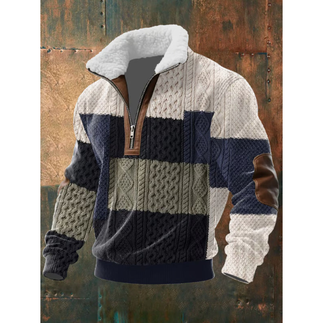 Helvano | Fleece-Pullover mit Stehkragen für Herren