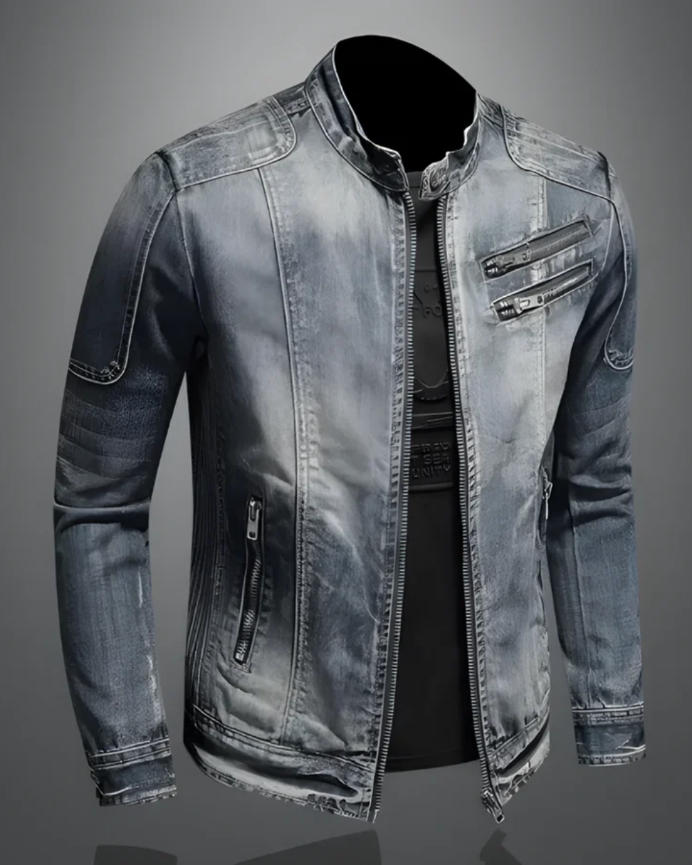 Helvano | Jeansjacke für Herren in Grau